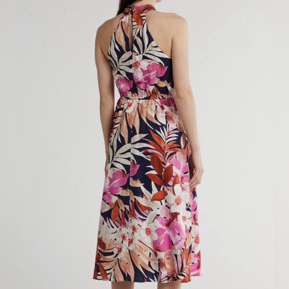 Maggy London Floral Halter Dress Size 4 - Picture 2 of 2